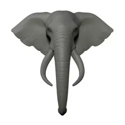Elephant Head Trophy Wall Mount
