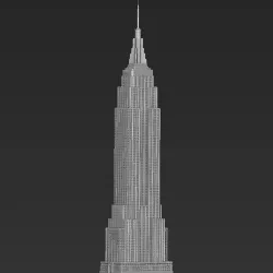 Empire State Building 3D printing ready stl obj