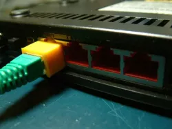 Ethernet (LAN) cable repair clamp