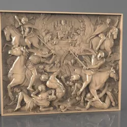 fight scene death skull warriors soldiers kills cnc art