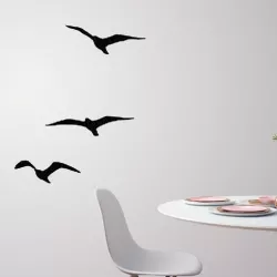 Flying birds for wall decoration
