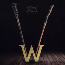 FRED & GEORGE WEASLEY WAND WITH DISPLAY
