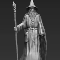Gandalf the Lord of the Rings Hobbit 3D printing ready stl obj