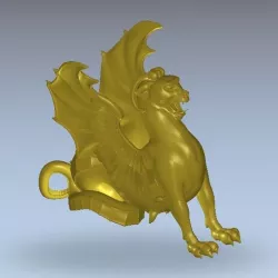 gargoyle big lion cat
