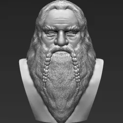 Gimli Lord of the Rings bust 3D printing ready stl obj
