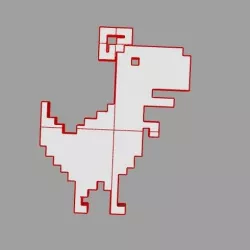 Google T Rex Keychain