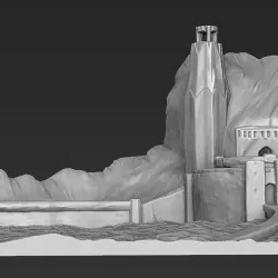 Helms Deep 3D printing ready stl obj