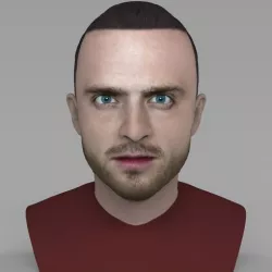 Jesse Pinkman Breaking Bad bust ready for full color 3D printing