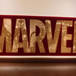 Marvel Logo Lithophane
