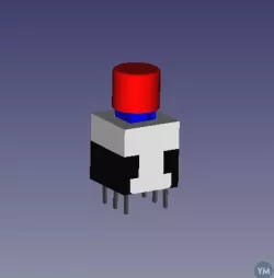 Modelo Freecad Interruptor PCB rojo