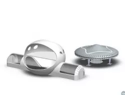 Moonbase and UFO Saucer