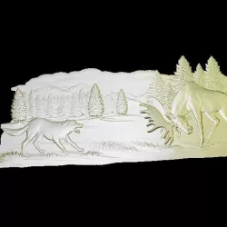 moose and wolf fight cnc