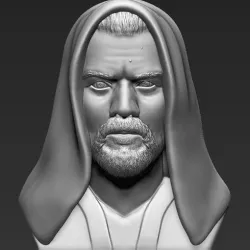 Obi Wan Kenobi Star Wars bust 3D printing ready stl obj