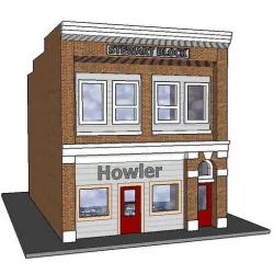 PREMIUM N Scale Rural Newspaper Building (#7 of 7 in set)