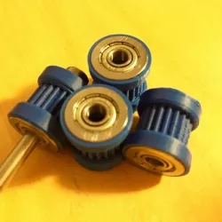 Printable 20-tooth GT2 idler pulley with ball bearings