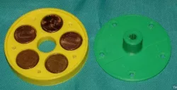 Printable 25 cent harmonic damper for NEMA-23 steppers