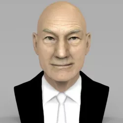 Professor X Charles Xavier bust ready for full color 3D printing