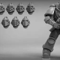 sci-fi Knight helmets - thankyou for 1000 followers!