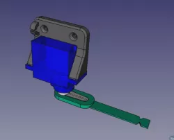 Servo nozzle wiper for Flsun3D 2020