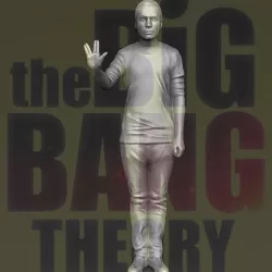 Sheldon Big Bang Theory 3D printing ready stl obj