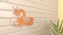 Geometric Unicorn wall art (only for Princess) by dgemily, Download free  STL model