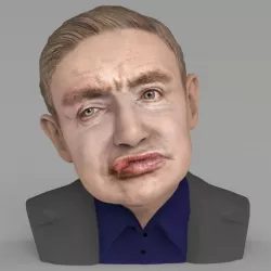 Stephen Hawking bust ready for full color 3D printing