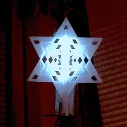 Tree Topper - illuminated Star of David