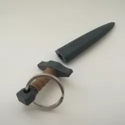 Weed marijuana keychain carrying sword
