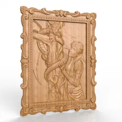 woman with dragon cnc frame