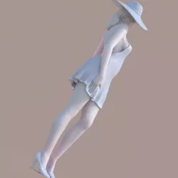 Woman with hat