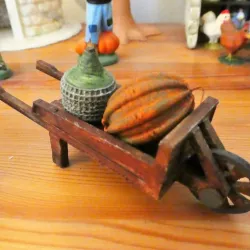 Wooden wheelbarrow