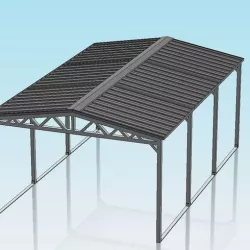 1:32 scale pitched roof carport