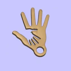 2 hand keychain