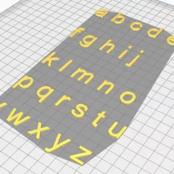 3d Printable English Alphabet Text Letter Standard Arial Font