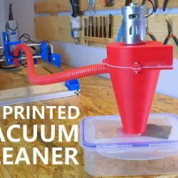 3D Printed Vacuum Cleaner For CNC Machine
