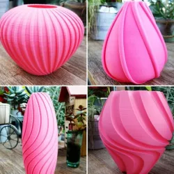 4 flower vases "SHELL serie"
