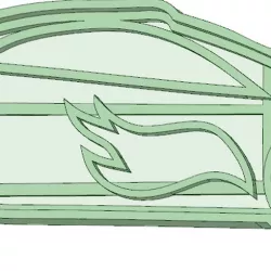 Auto hot wheels cookie cutter
