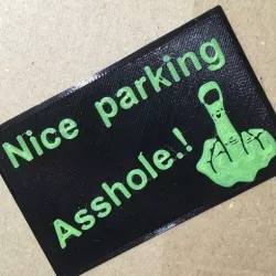 Bad parking business card
