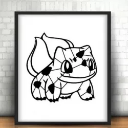 Bulbasaur pokemon decoration (no support needed)