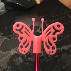 Butterfly pencil topper