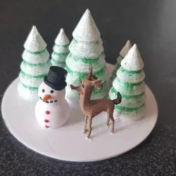 Christmas Snow Globe Insert