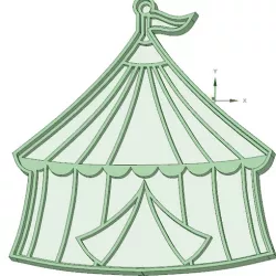 Circus tent cookie cutter