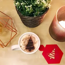 Coffee decoration - Christmas tree
