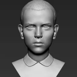 Eleven Stranger Things bust 3D printing ready stl obj formats