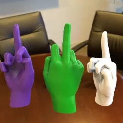 Female Middle Finger Statue Model  Key Ring Item Holder