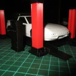 four post lift miniature diorama mini rc 1/28