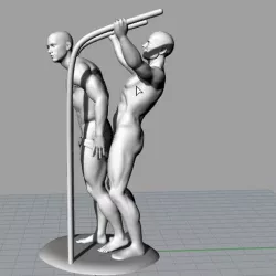 Gay Man on Man Erotica BDSM (Rare CAD design)