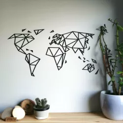 Geometric world map - wall decor