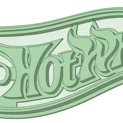 Hot wheels logo cookie cutter