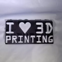 I <3 3D PRINTING LED Sign/Nightlight